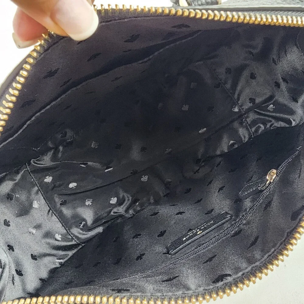 Kate Spade New York Pebbled Leather Black Mimi Satchel - Picture 7 of 9